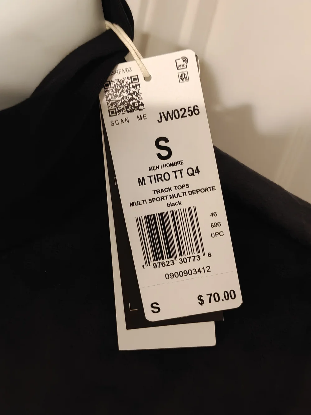 adidas Sportswear Tiro Men's Track Top NWT Black Full-Zip Size S JW0256
